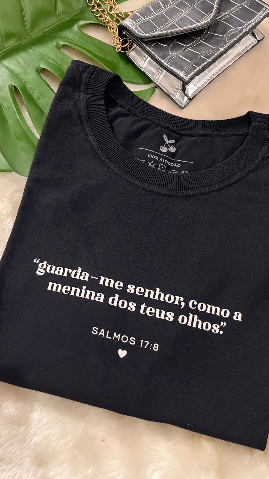 Tshirt Premium - Guarda-me Senhor - Preta