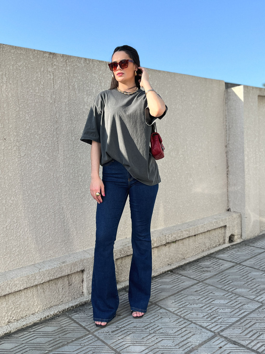 T-shirt Oversized - Salmos 91 - Cinza T-shirt Oversized - Salmos 91 - Cinza