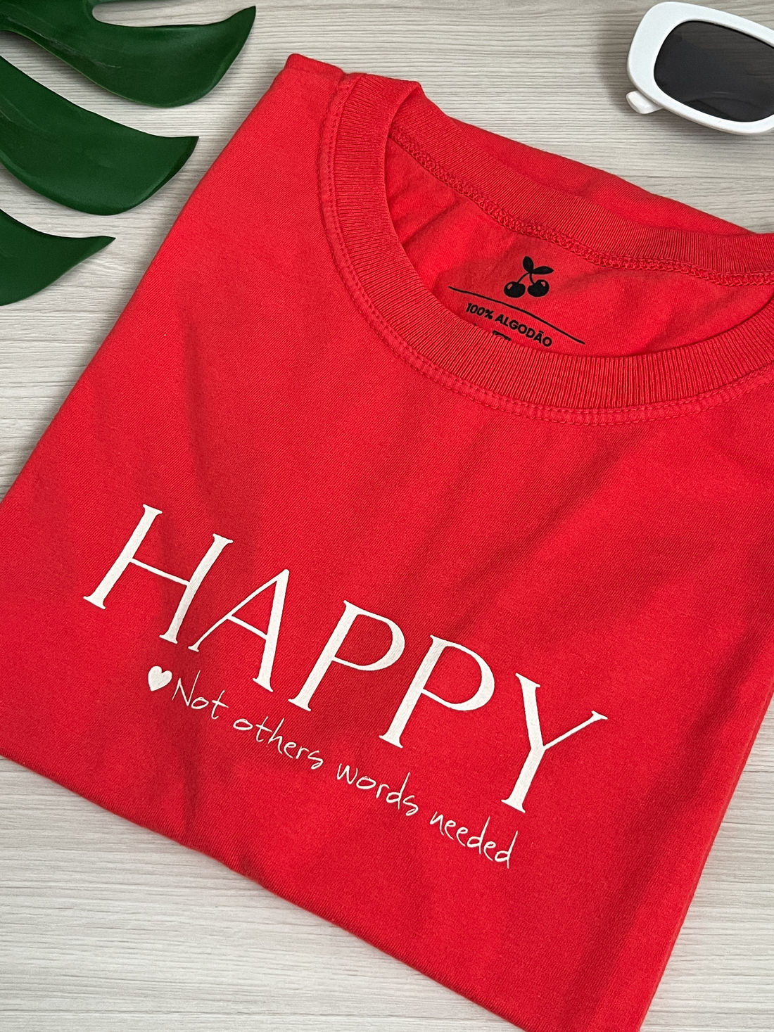 Tshirt Premium - Happy - Vermelho Tshirt Premium - Happy - Vermelho