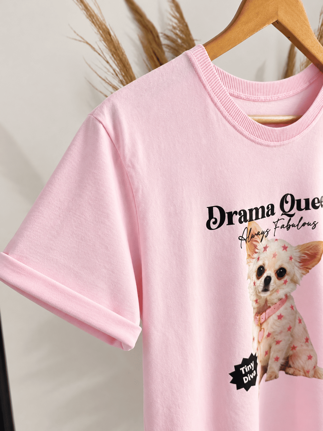 Tshirt Premium - Drama Queen DTF - Rosa Claro Tshirt Premium - Drama Queen DTF - Rosa Claro