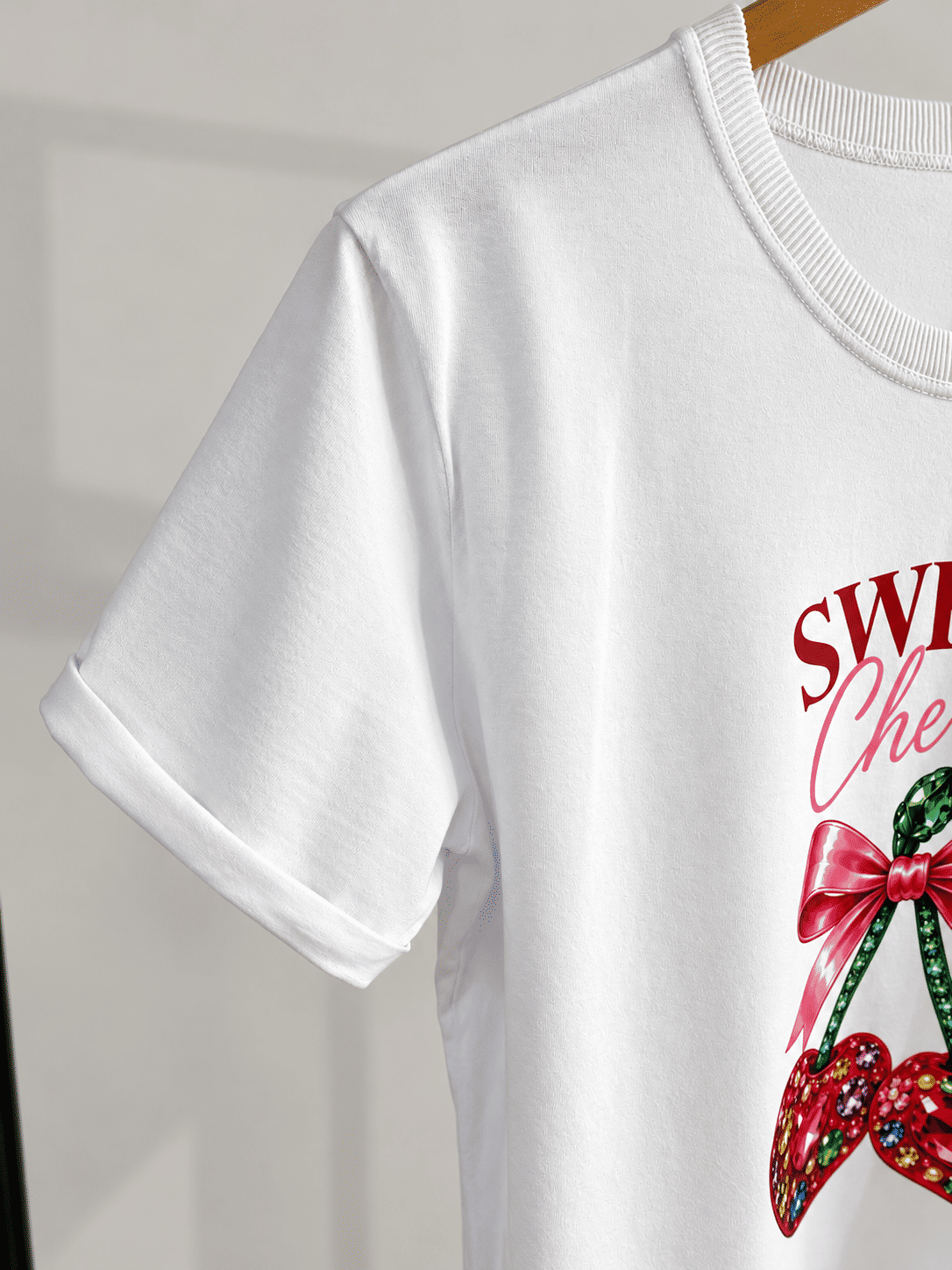 Tshirt Premium - Sweet Cherry DTF - Branca Tshirt Premium - Sweet Cherry DTF - Branca