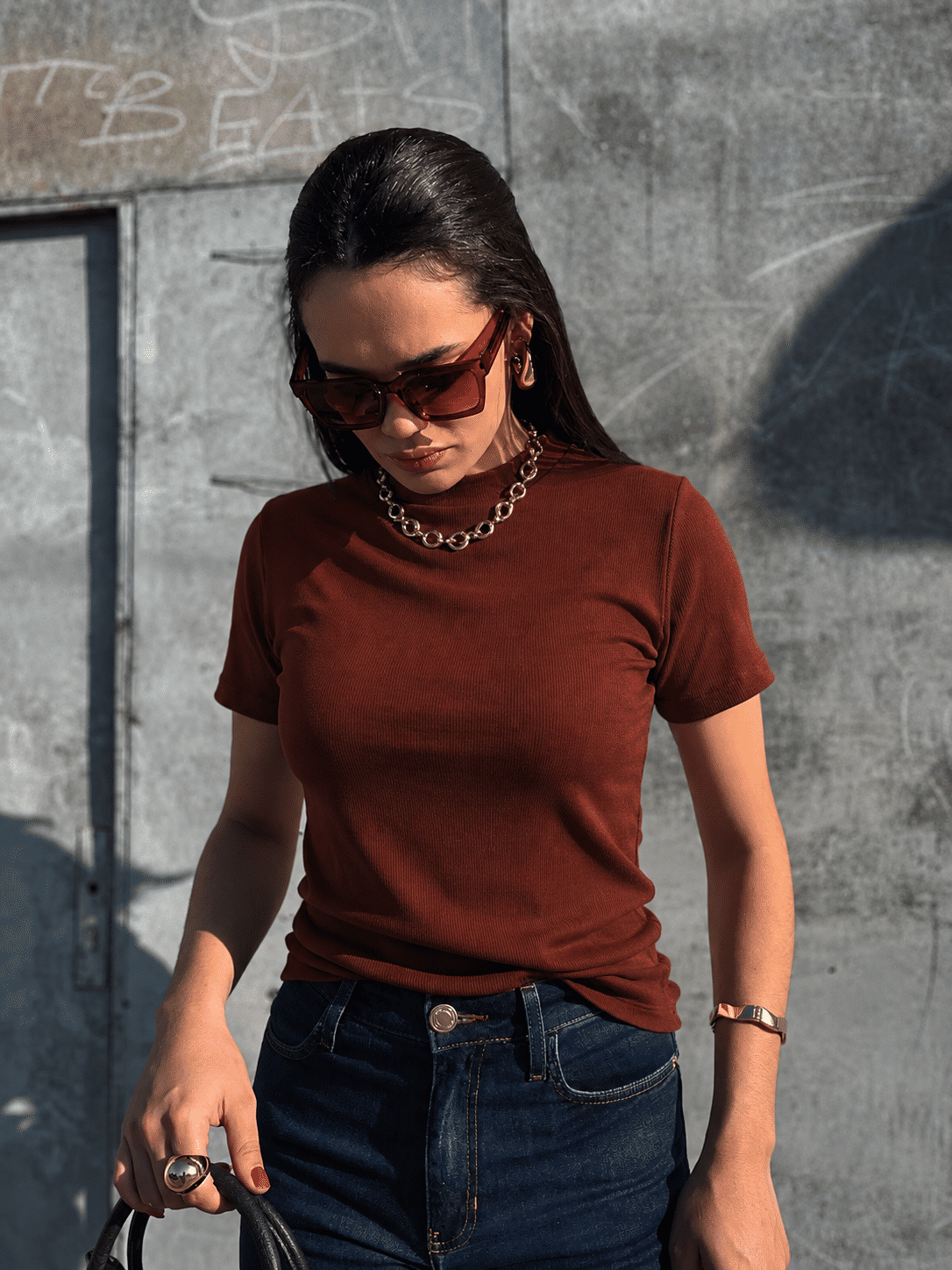 Blusa Anne Marrom Blusa Anne Marrom