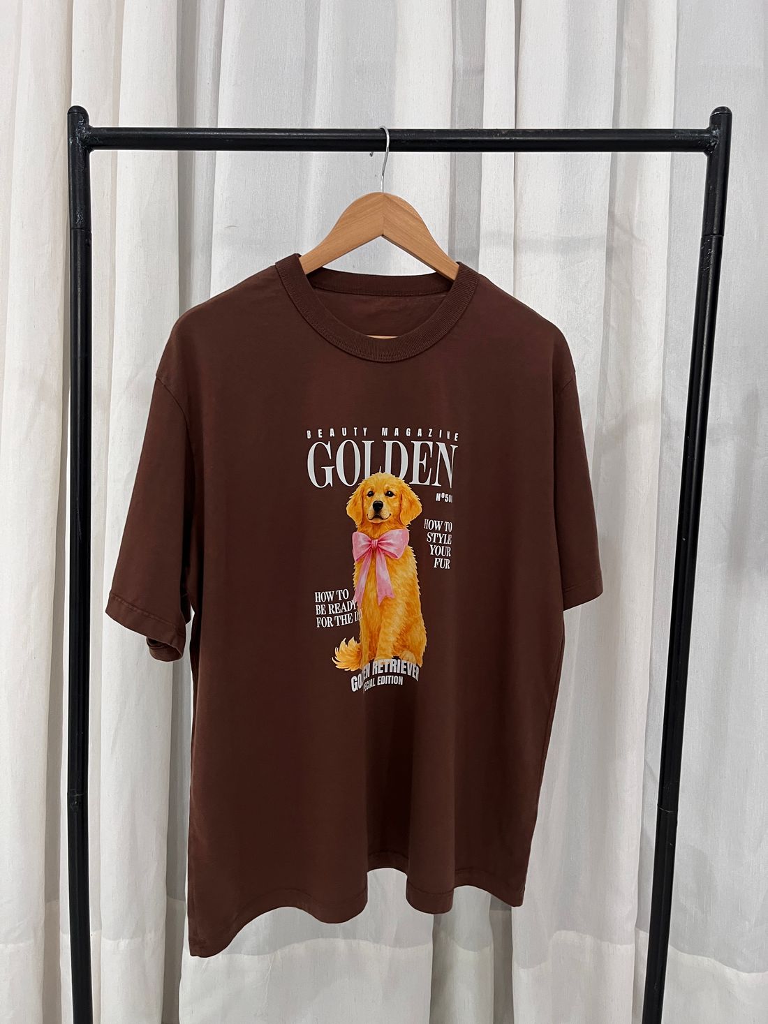 Tshirt Oversized - Golden - Marrom Tshirt Oversized - Golden - Marrom