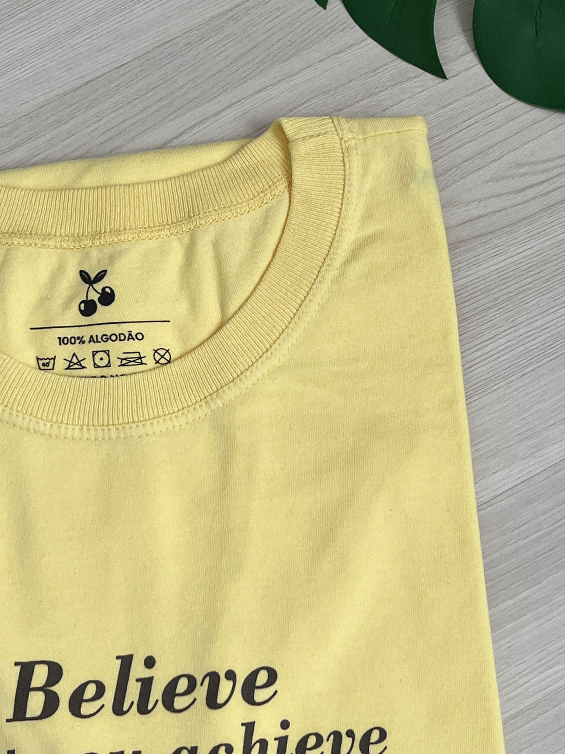 Tshirt Premium - Believe that you achieve - Amarelo Tshirt Premium - Believe that you achieve - Amarelo