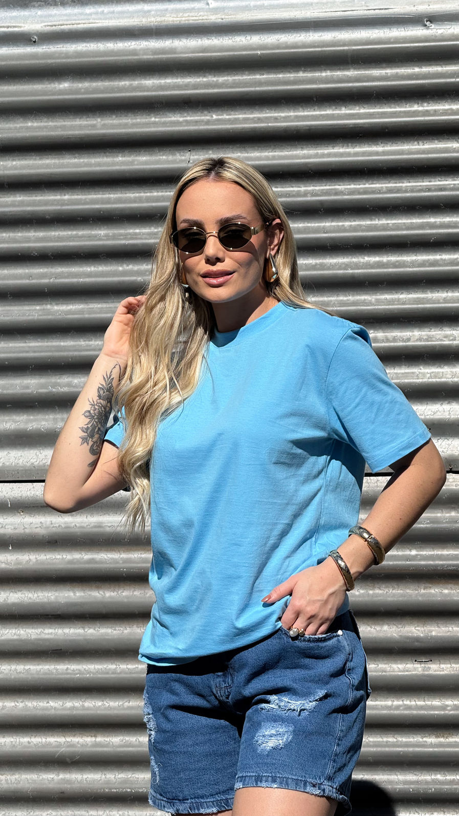 Camiseta Candy Color - Azul Camiseta Candy Color - Azul