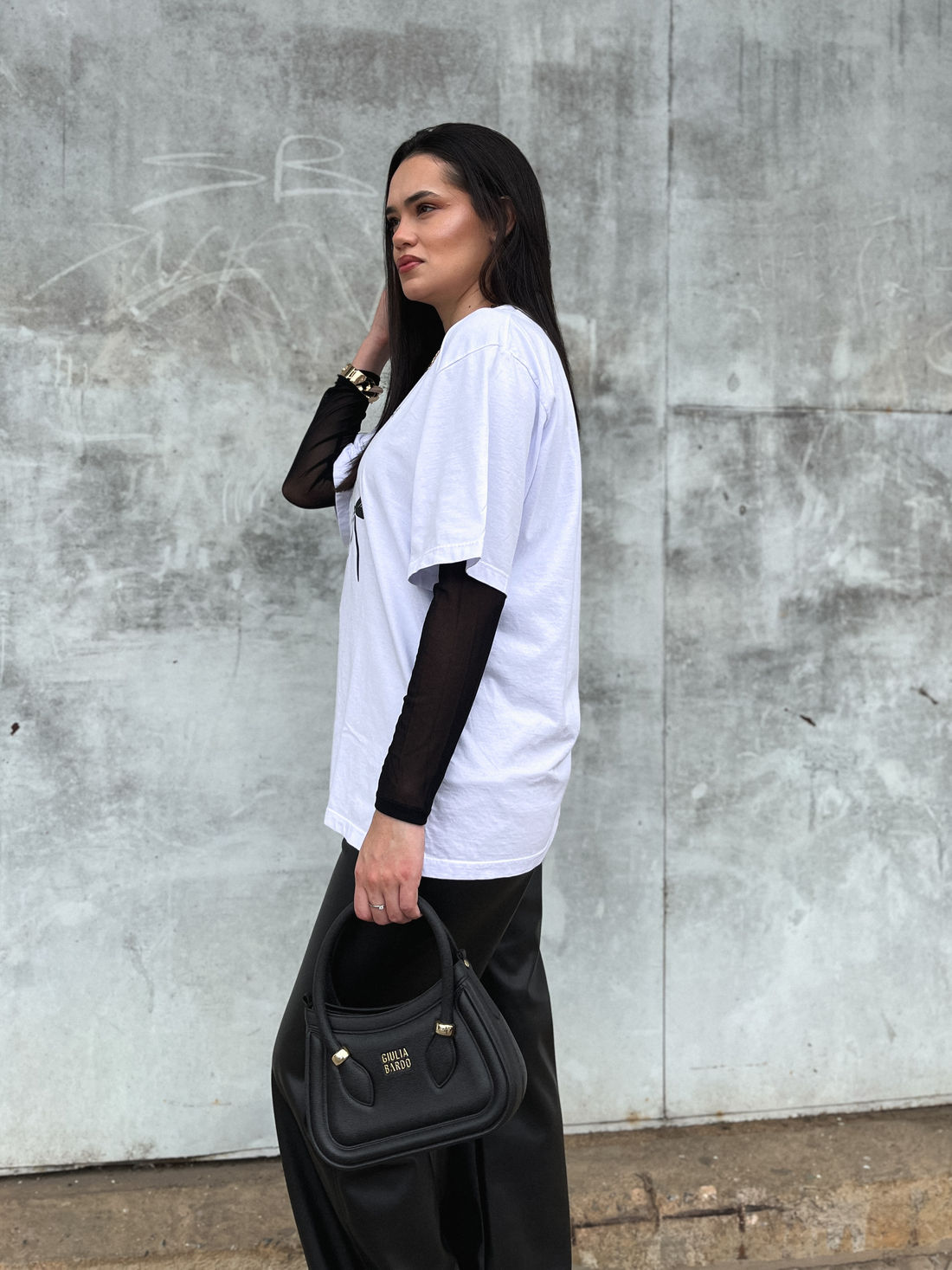 Tshirt Oversized - Laços - Branca