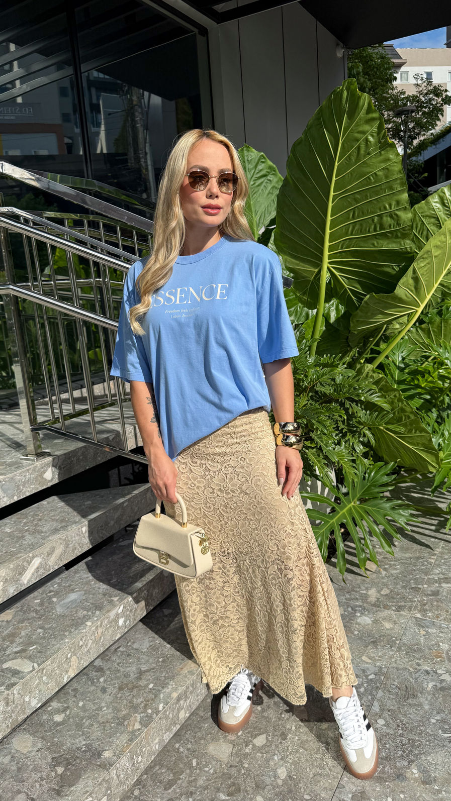 T-shirt Oversized - Essence - Azul