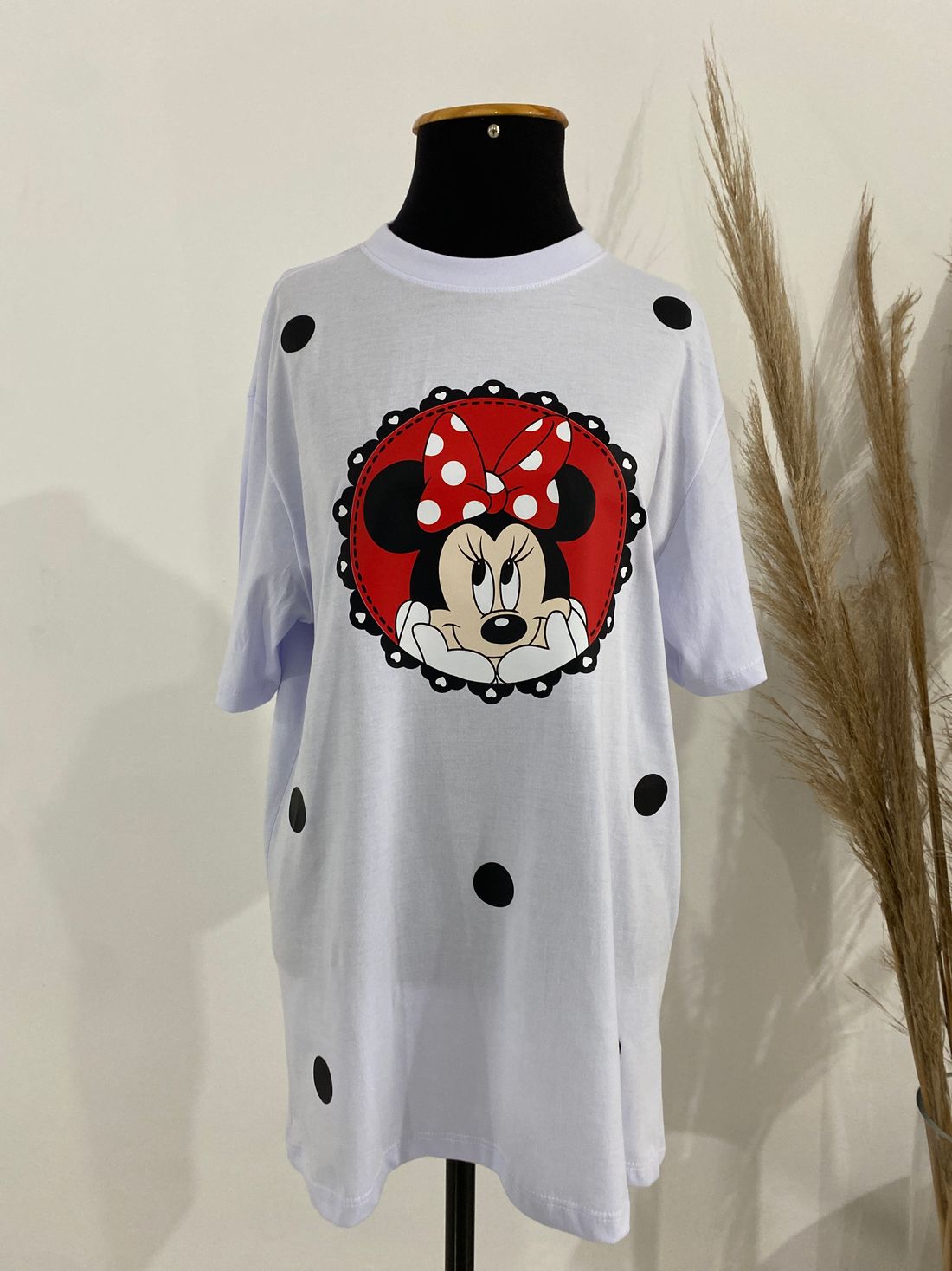 Camiseta Minnie Poá - Branca Camiseta Minnie Poá - Branca
