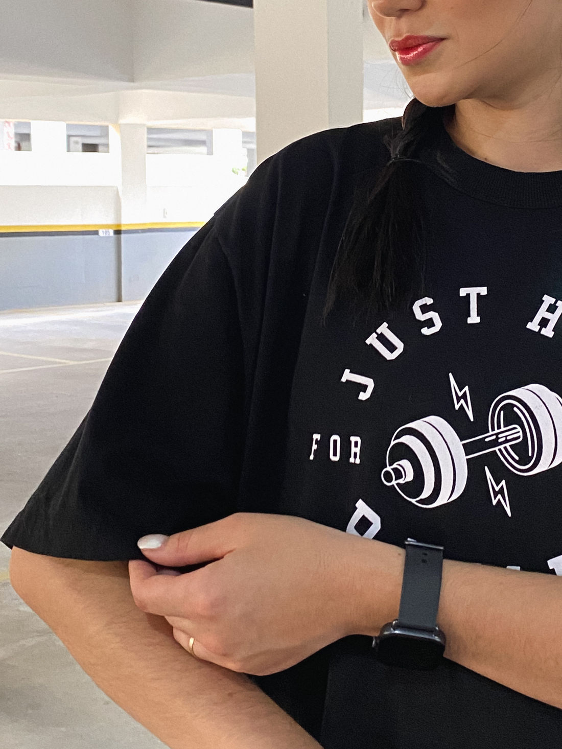Tshirt Oversized - Just here for the pump - Preto Tshirt Oversized - Just here for the pump - Preto