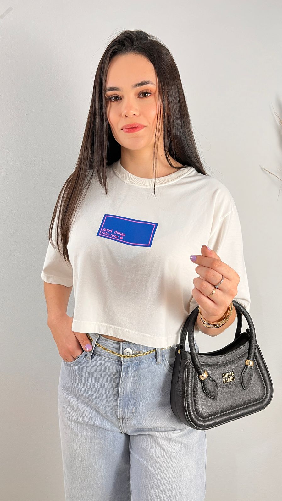 Cropped Oversized - Good Things - Off White Cropped Oversized - Good Things - Off White