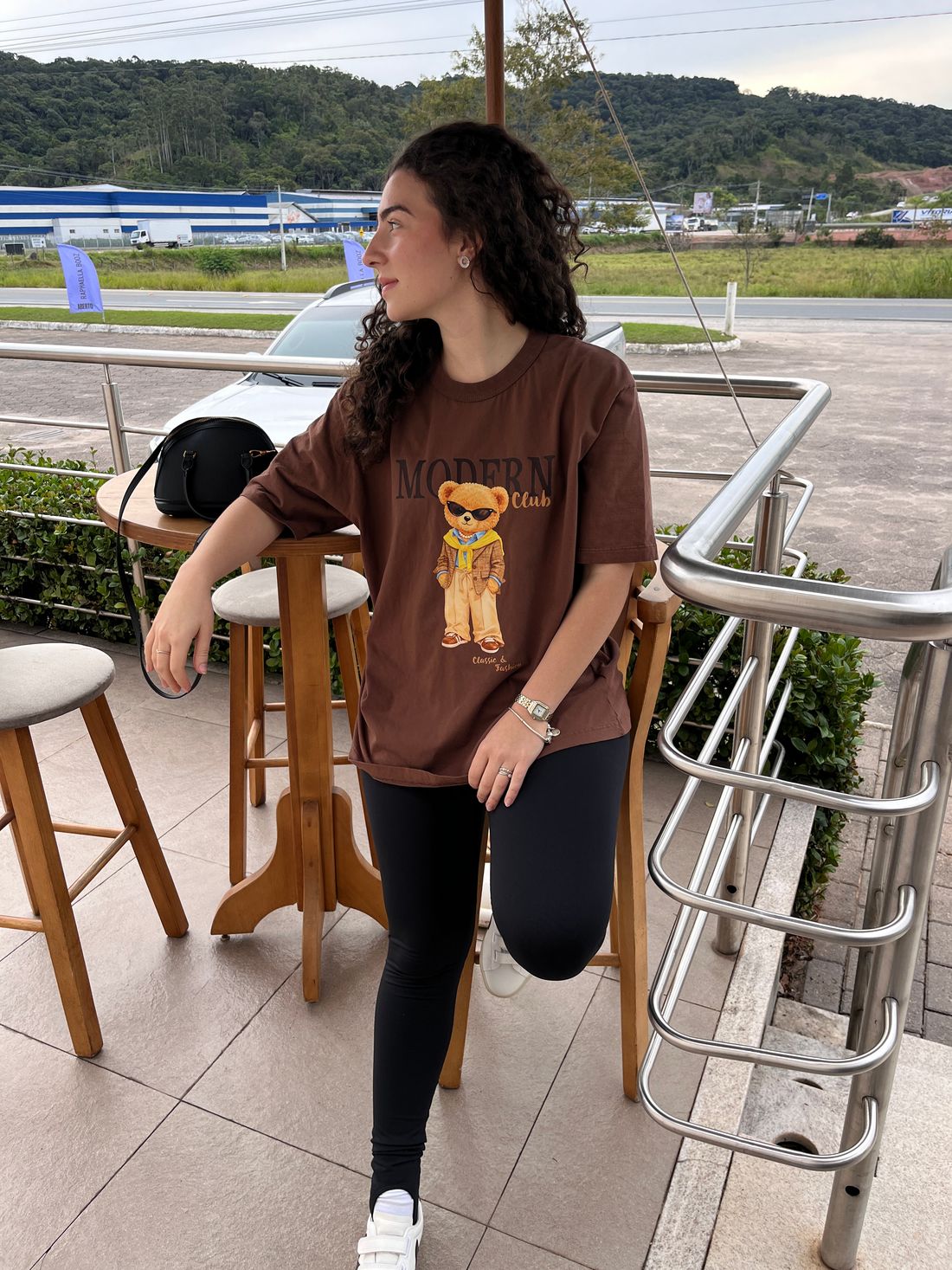 Tshirt Oversized - Teddy Modern - Marrom Tshirt Oversized - Teddy Modern - Marrom