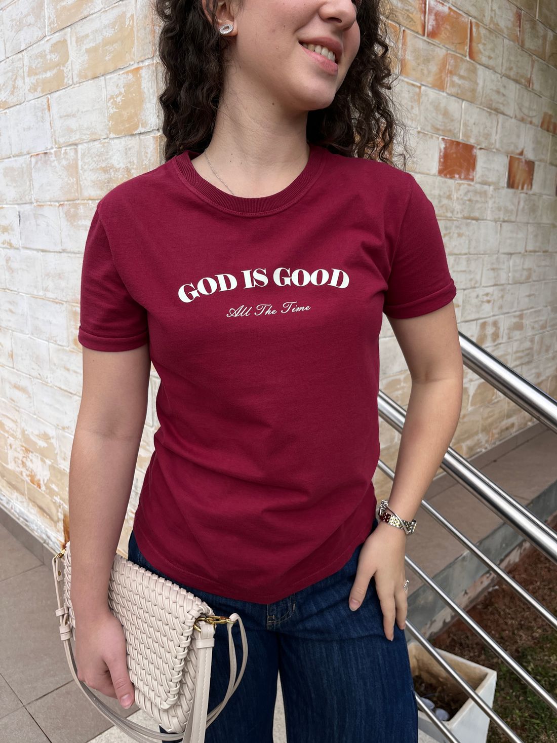 Tshirt Premium - God is Good DTF - Vinho Tshirt Premium - God is Good DTF - Vinho