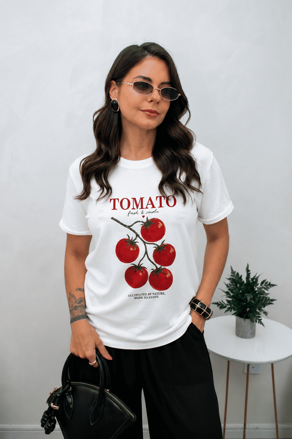 Tshirt Premium - Tomato - Off White Tshirt Premium - Tomato - Off White