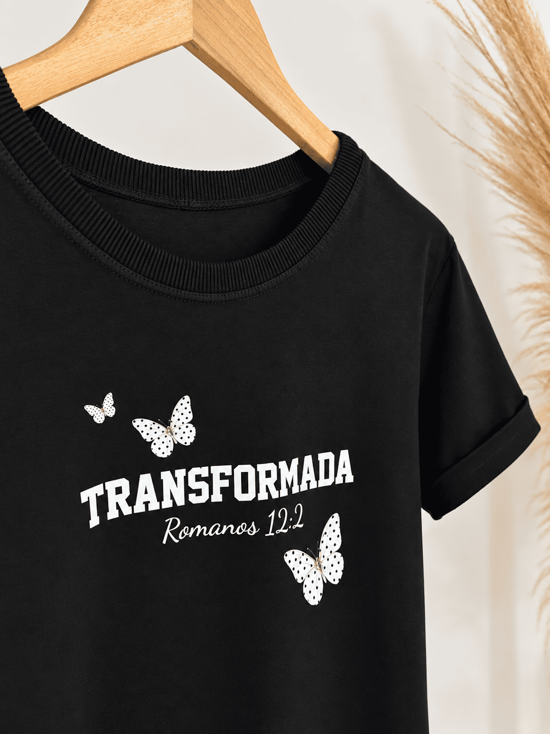Tshirt Premium - Romanos 12:2 - Preta Tshirt Premium - Romanos 12:2 - Preta