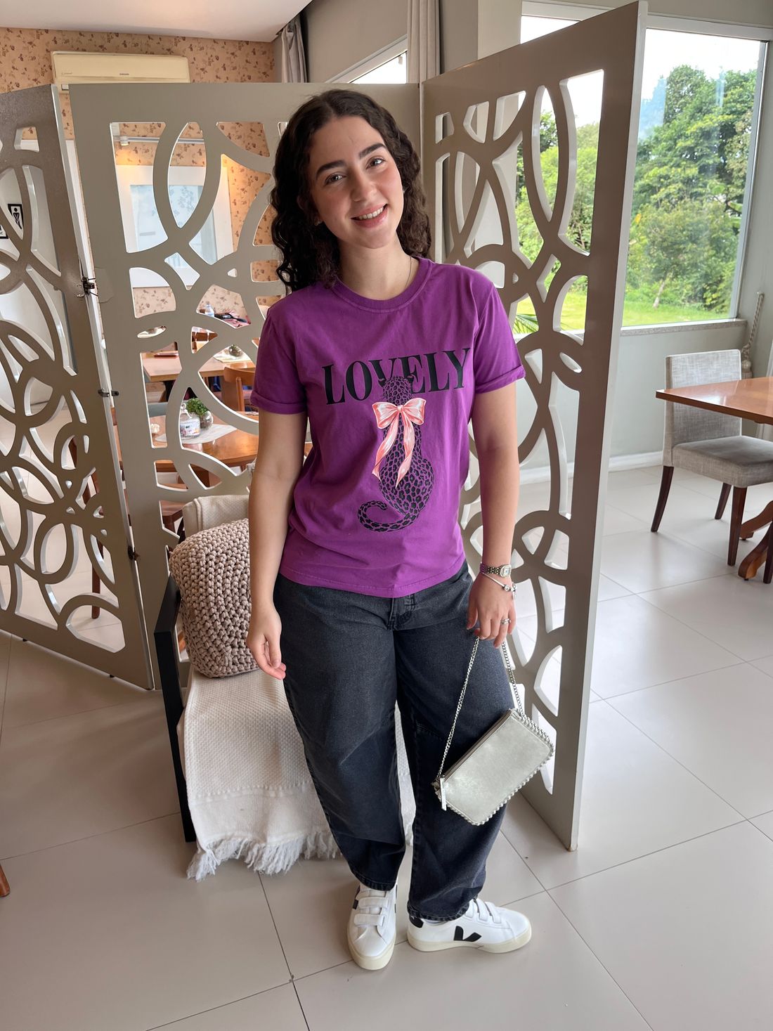 Tshirt Premium - Onça Lovely - Roxo Tshirt Premium - Onça Lovely - Roxo