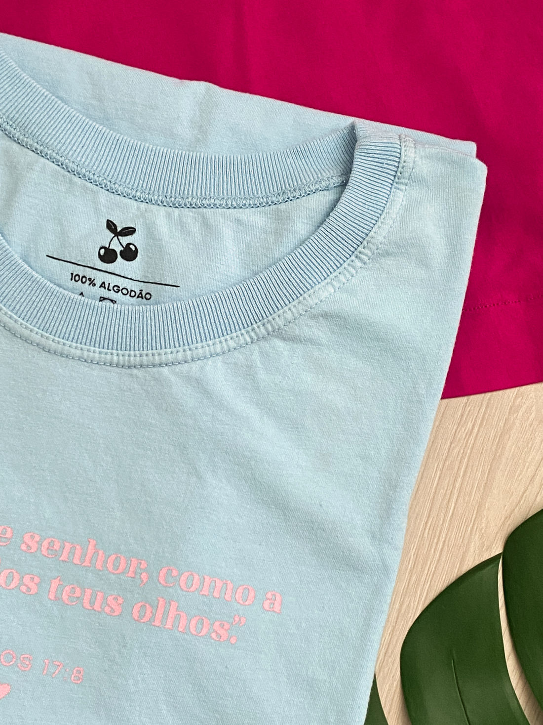 Tshirt Premium - Guarda-me Senhor - Azul Bebê Tshirt Premium - Guarda-me Senhor - Azul Bebê