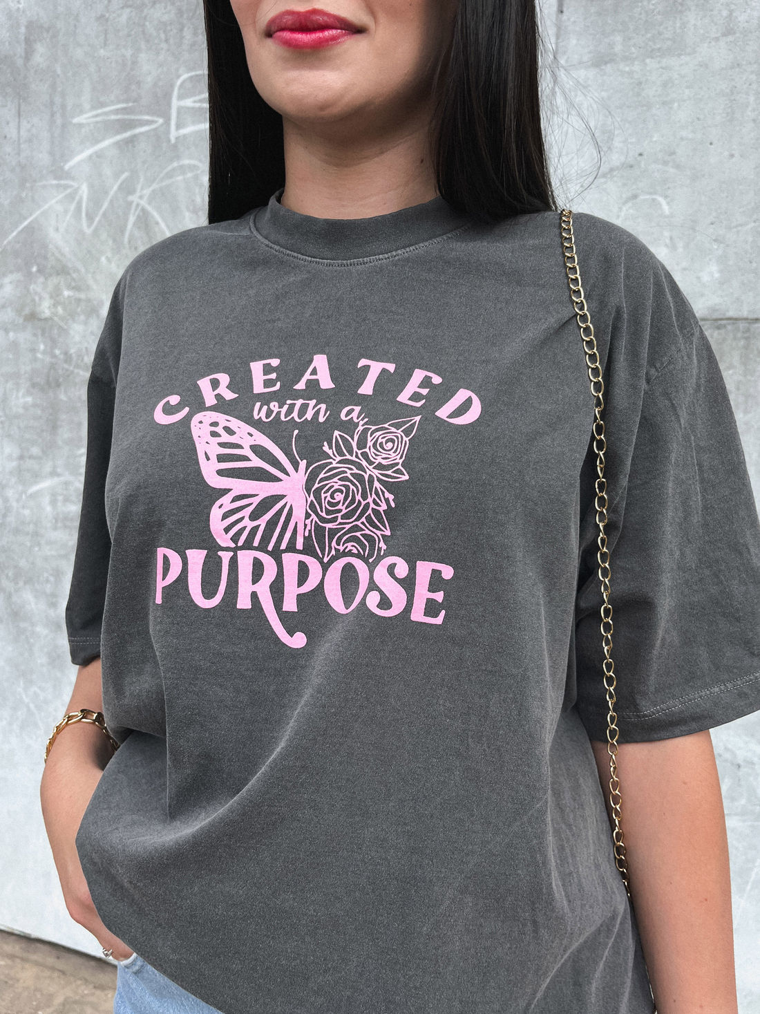 Tshirt Oversized - Purpose - Cinza Estonado