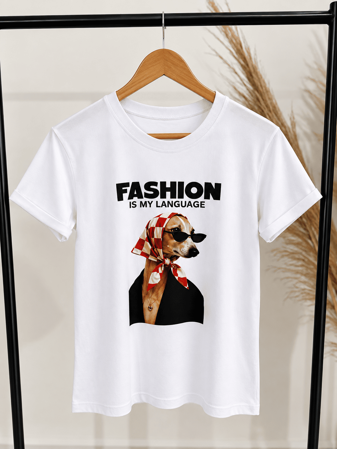 Tshirt Premium - Fashion is my Language - Branca Tshirt Premium - Fashion is my Language - Branca
