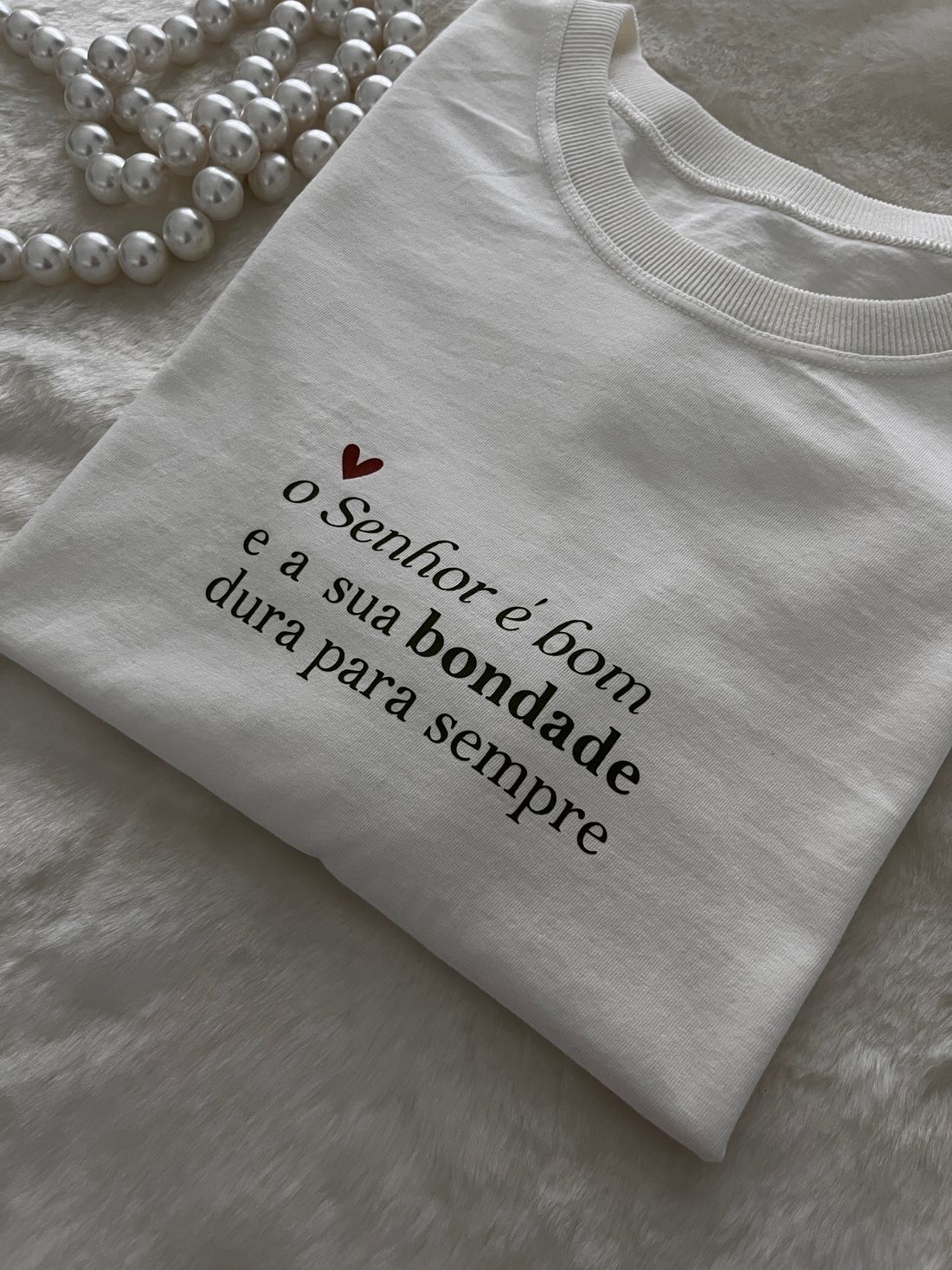 Tshirt Premium - O Senhor é bom - Off White Tshirt Premium - O Senhor é bom - Off White