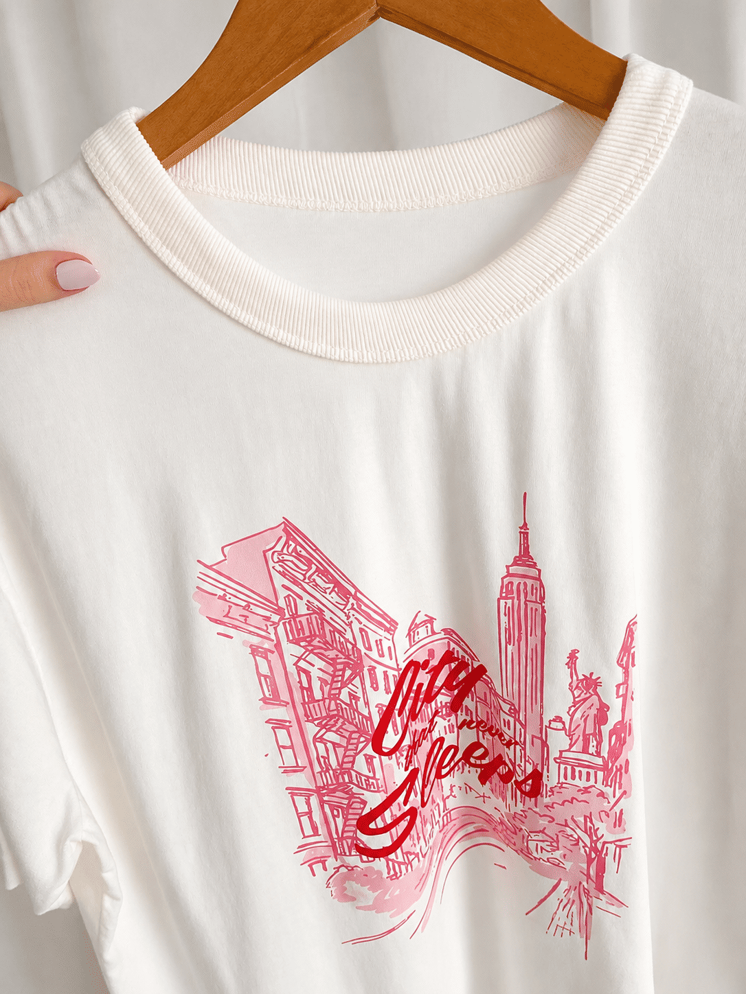 Tshirt Oversized - city sleeps - Off White Tshirt Oversized - city sleeps - Off White