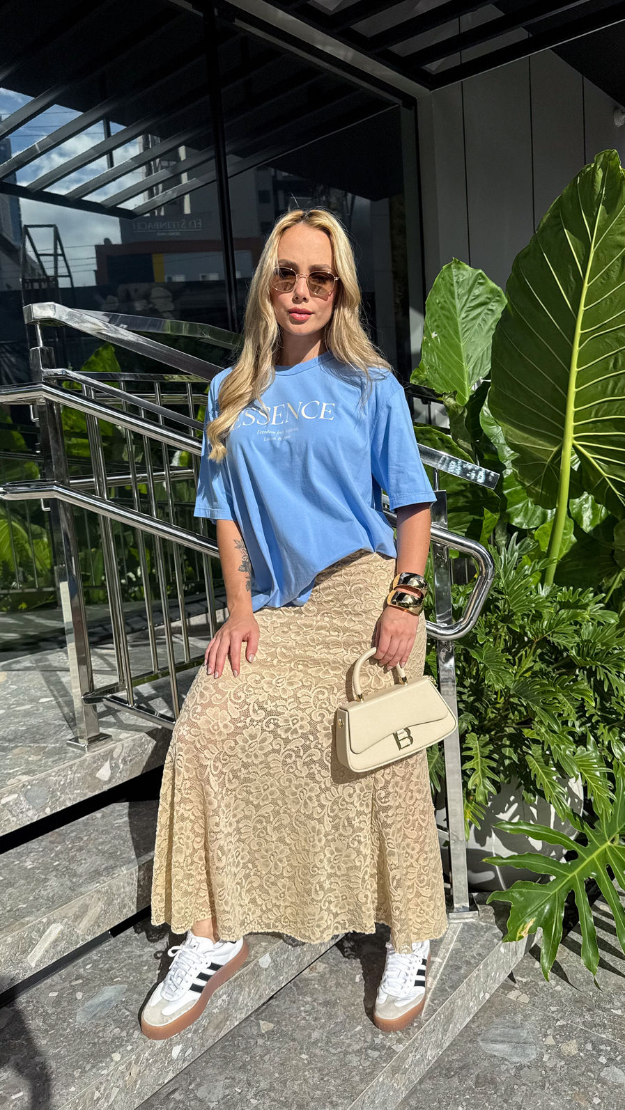 T-shirt Oversized - Essence - Azul