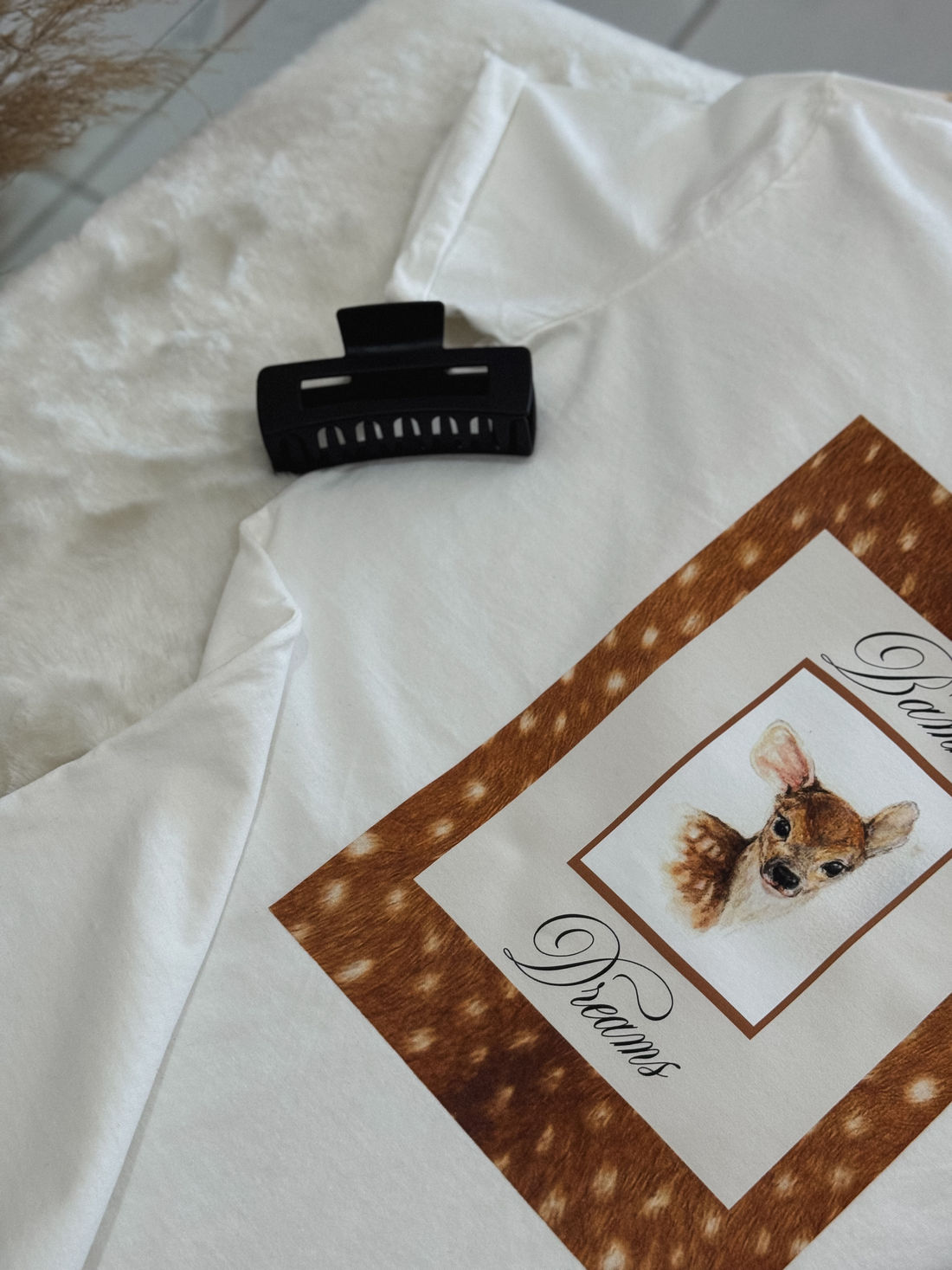 Tshirt Premium - Bambi DTF - Off White Tshirt Premium - Bambi DTF - Off White