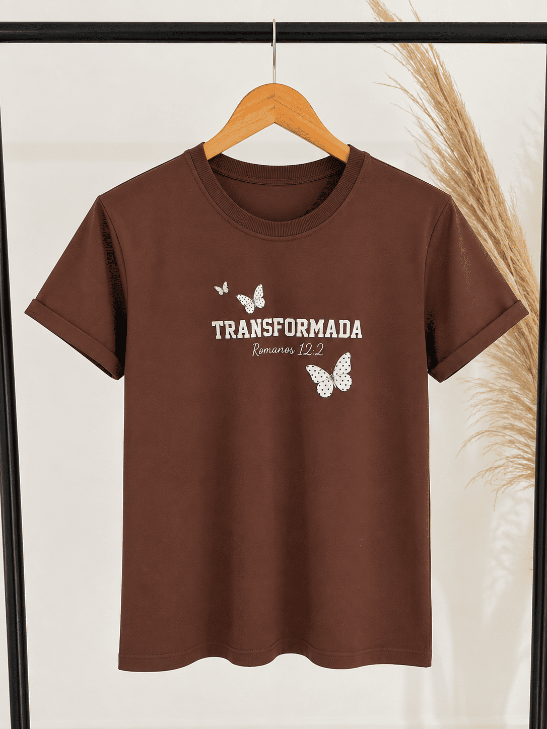 Tshirt Premium - Romanos 12:2 - Marrom Tshirt Premium - Romanos 12:2 - Marrom