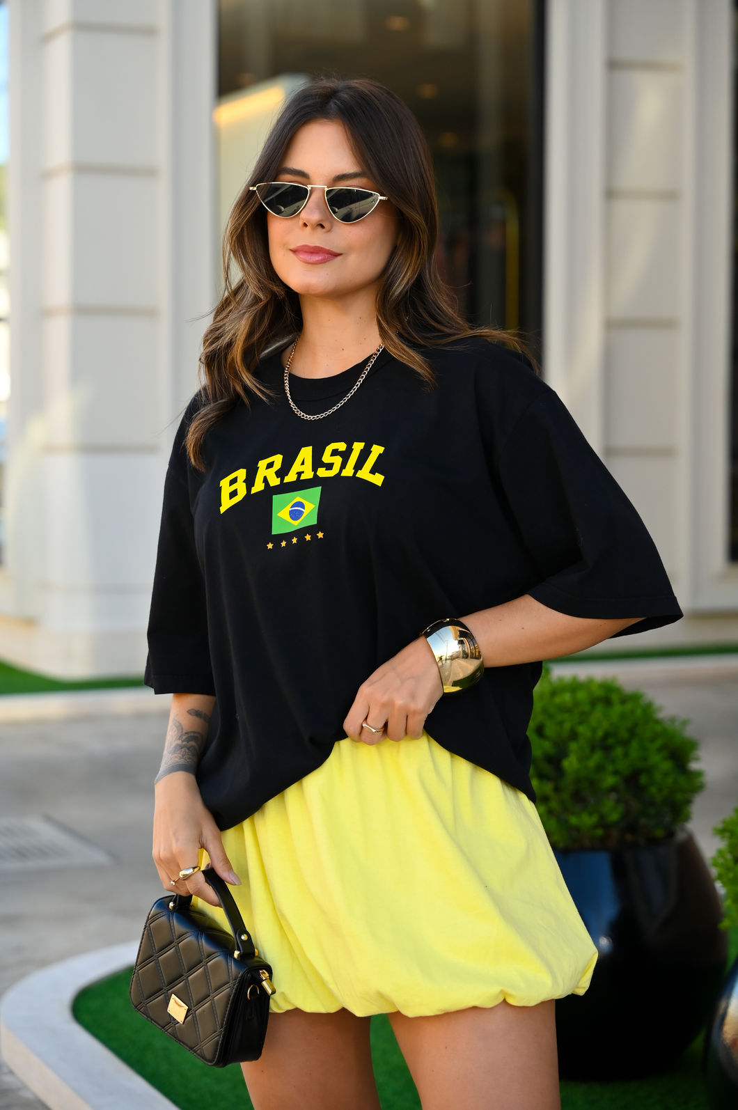 Tshirt Oversized - Brasil - Preta