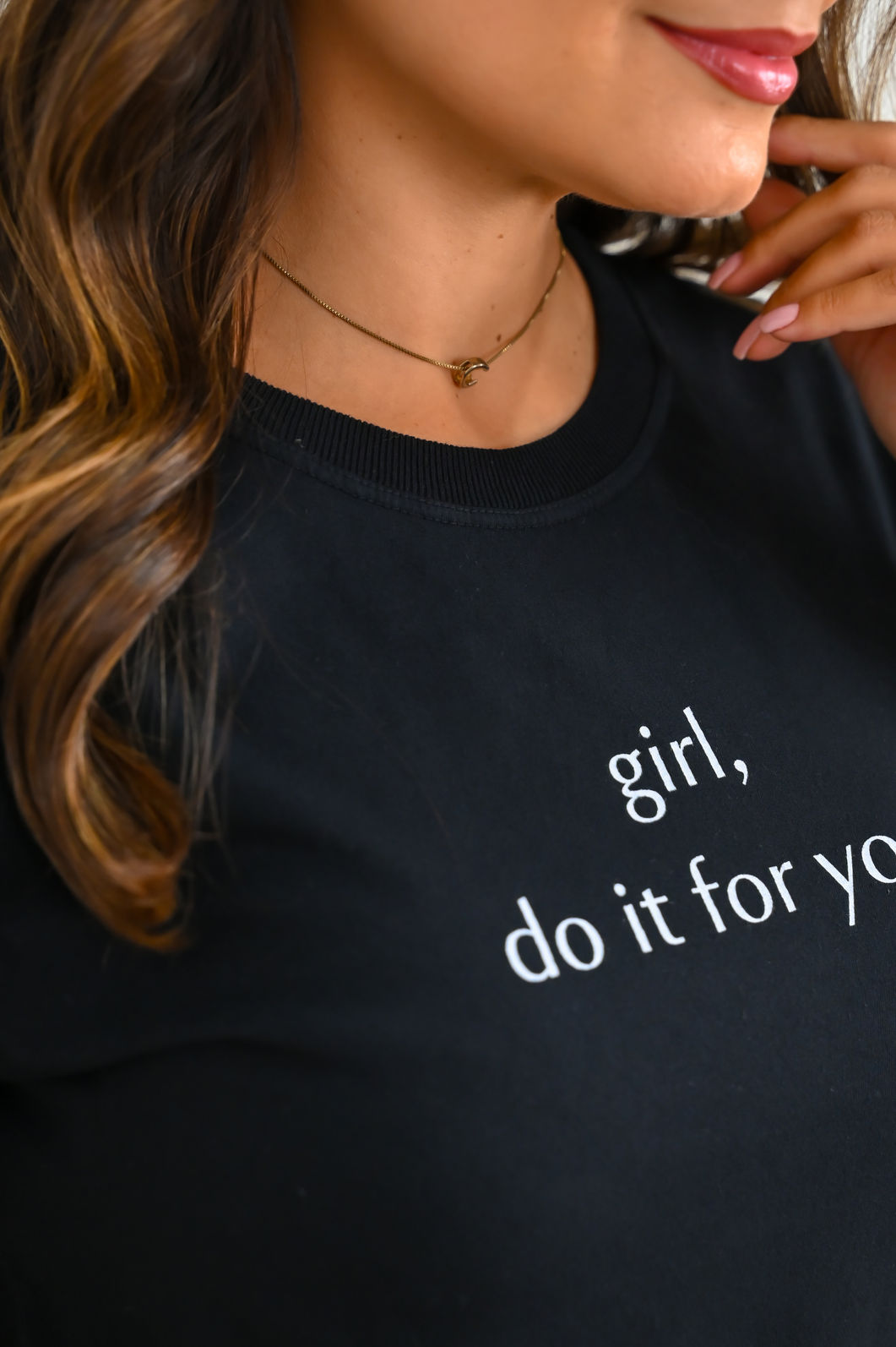 Tshirt Premium - Girl, do it for you - Preta