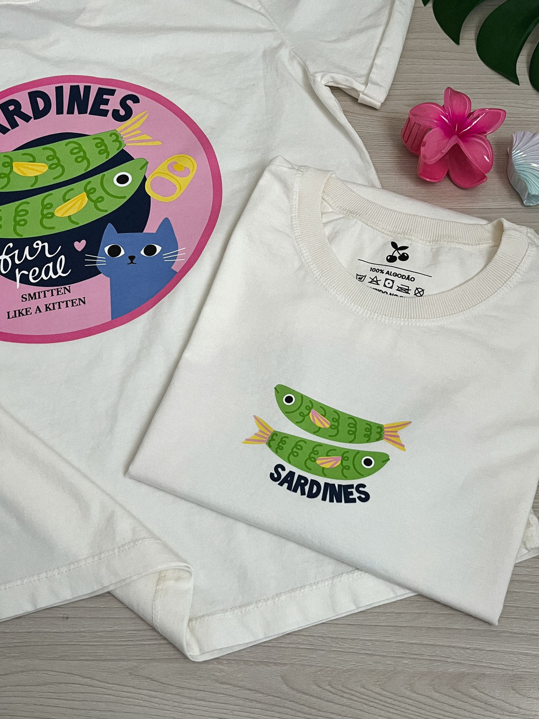 Tshirt Premium - Sardinha DTF - Off White Tshirt Premium - Sardinha DTF - Off White