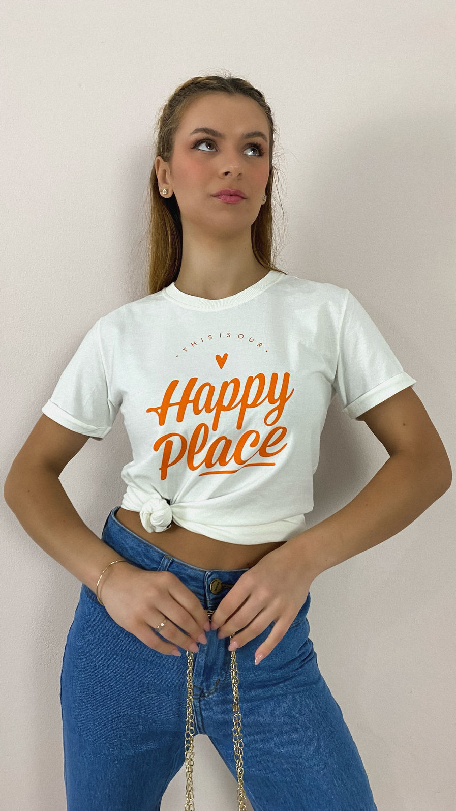 Tshirt Premium - Happy Place - Off White Tshirt Premium - Happy Place - Off White