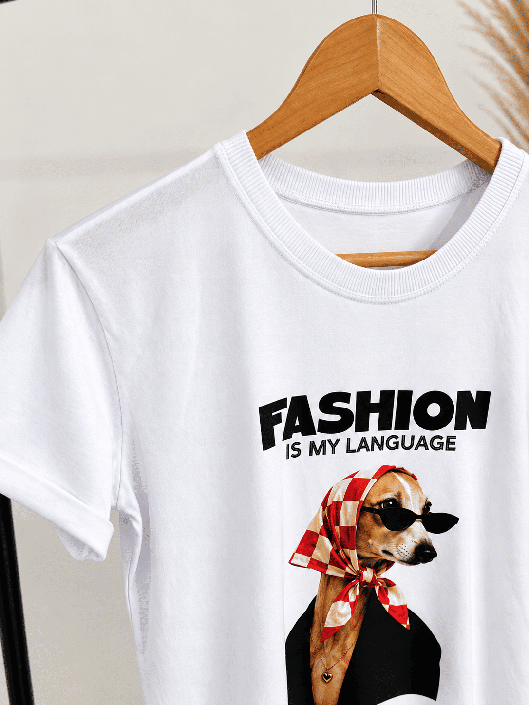 Tshirt Premium - Fashion is my Language - Branca Tshirt Premium - Fashion is my Language - Branca