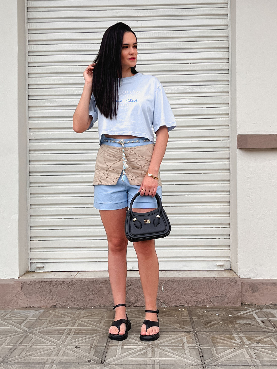 Cropped Oversized - Portofino - Azul Bebê Cropped Oversized - Portofino - Azul Bebê