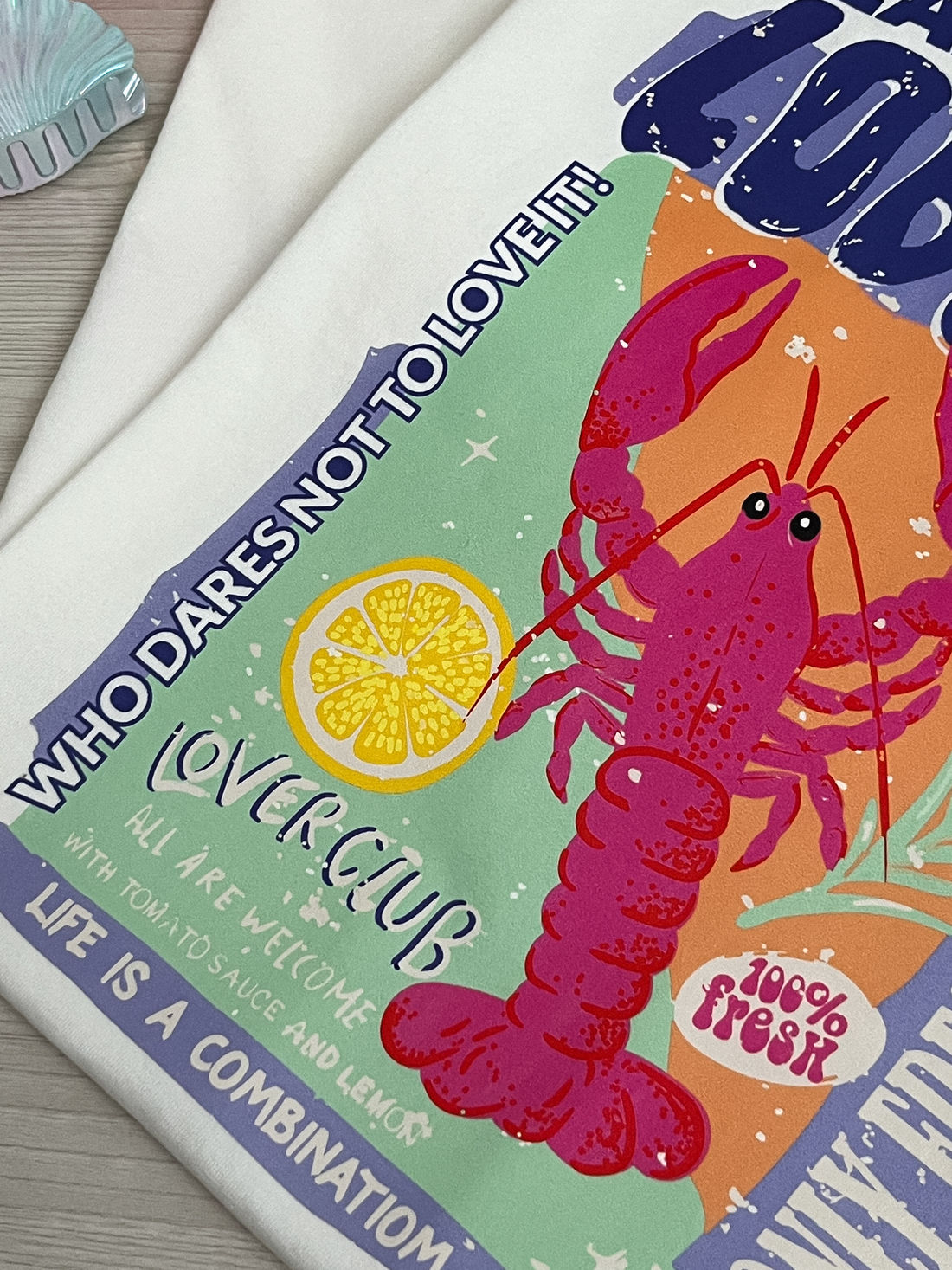 Tshirt Premium - Lagosta DTF - Off White Tshirt Premium - Lagosta DTF - Off White