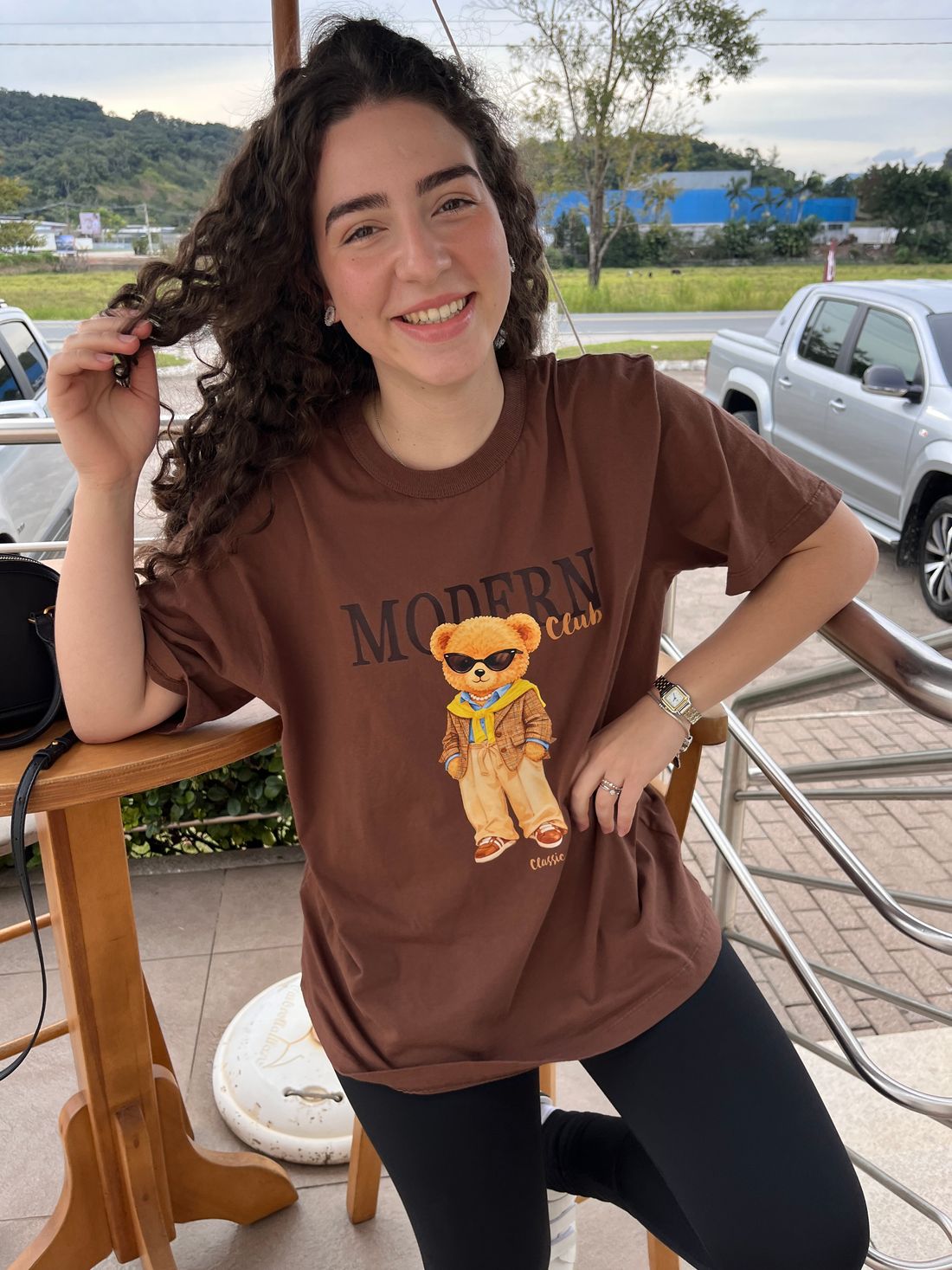 Tshirt Oversized - Teddy Modern - Marrom Tshirt Oversized - Teddy Modern - Marrom