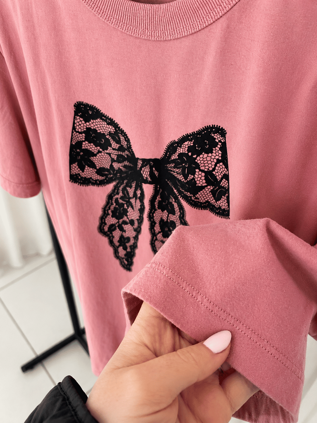 Tshirt Oversized - Laço - Rosa Chá Tshirt Oversized - Laço - Rosa Chá
