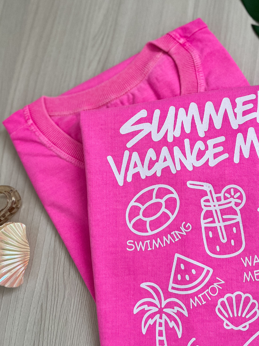 Tshirt Premium - Summer Vacance - Rosa Tshirt Premium - Summer Vacance - Rosa