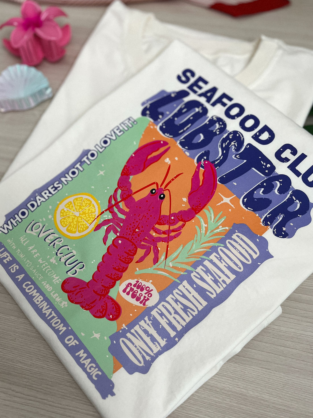 Tshirt Premium - Lagosta DTF - Off White Tshirt Premium - Lagosta DTF - Off White