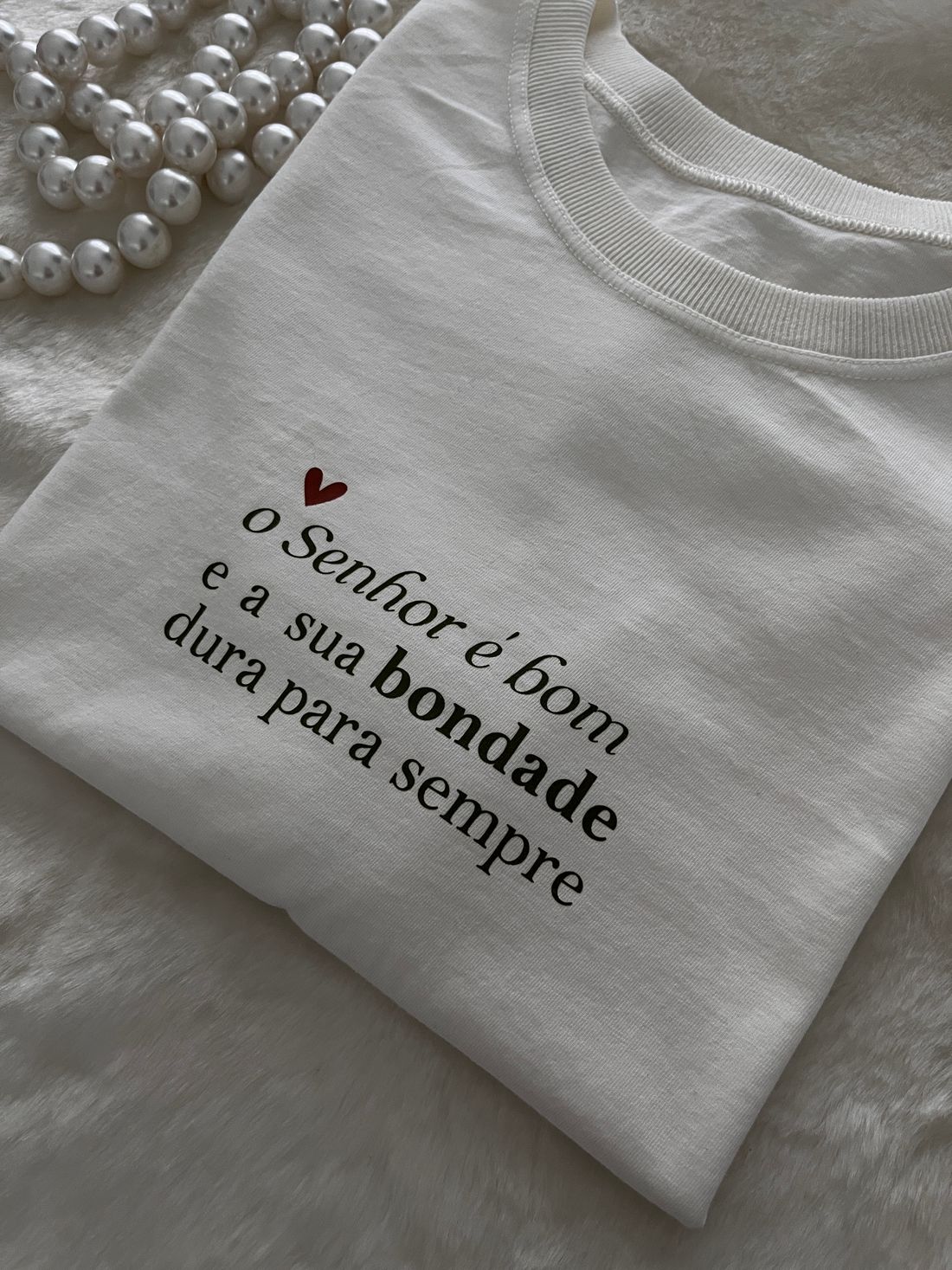 Tshirt Premium - O Senhor é bom - Off White Tshirt Premium - O Senhor é bom - Off White
