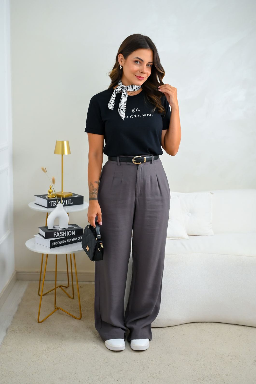 Tshirt Premium - Girl, do it for you - Preta