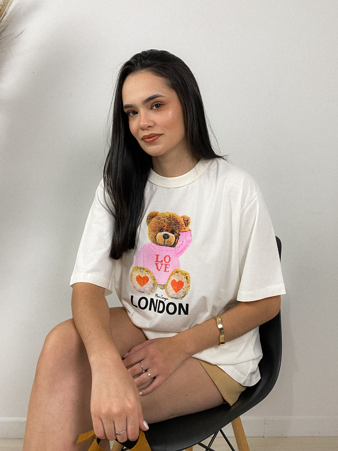 Tshirt Oversized - Teddy London - Branco Tshirt Oversized - Teddy London - Branco