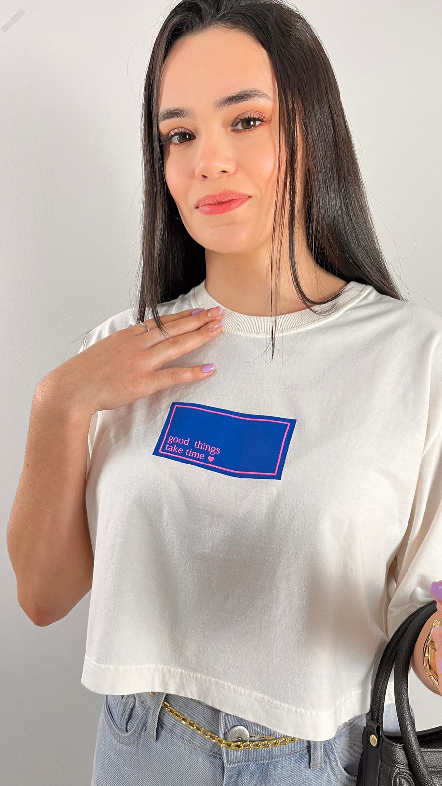 Cropped Oversized - Good Things - Off White Cropped Oversized - Good Things - Off White