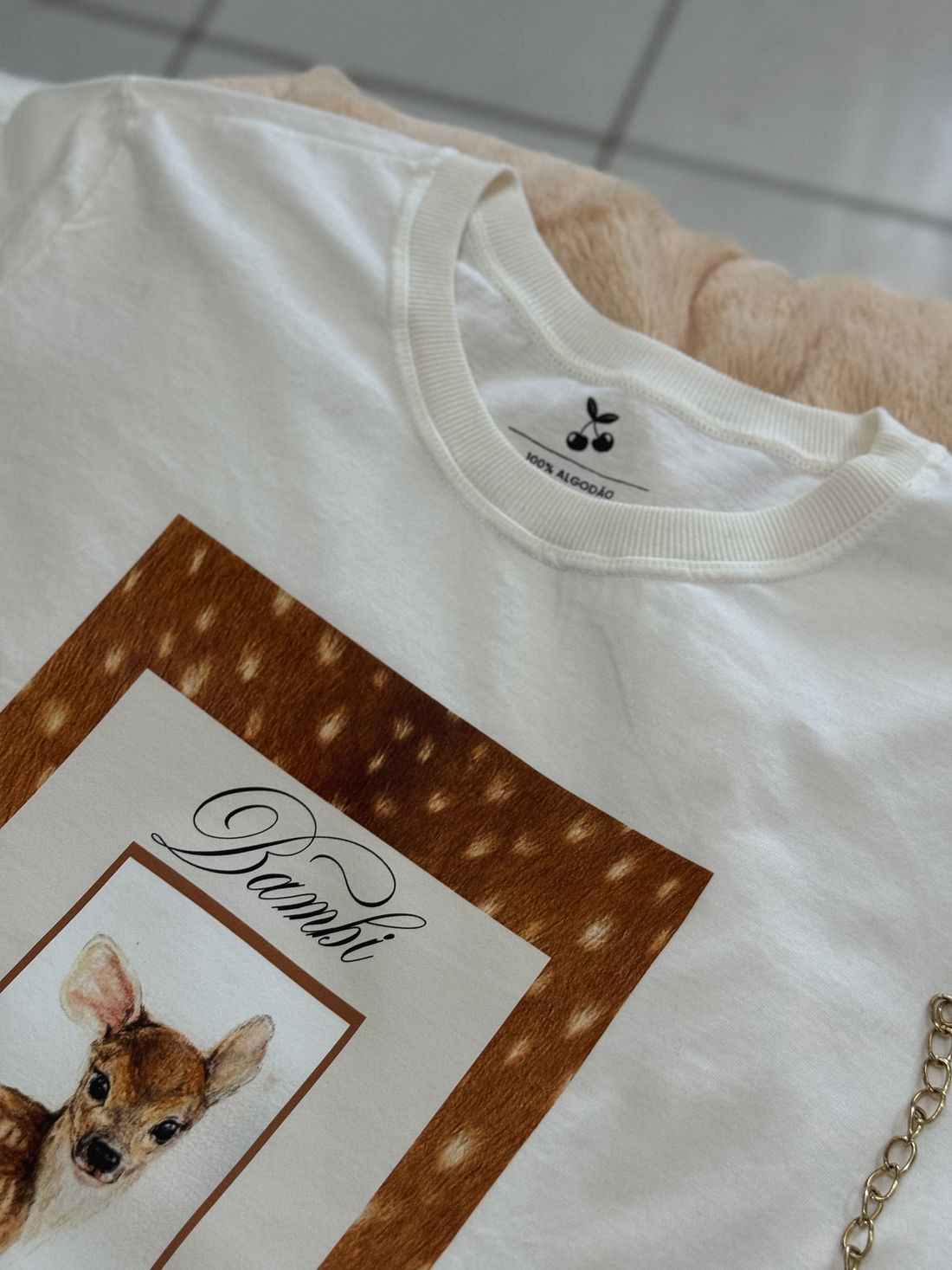 Tshirt Premium - Bambi DTF - Off White Tshirt Premium - Bambi DTF - Off White