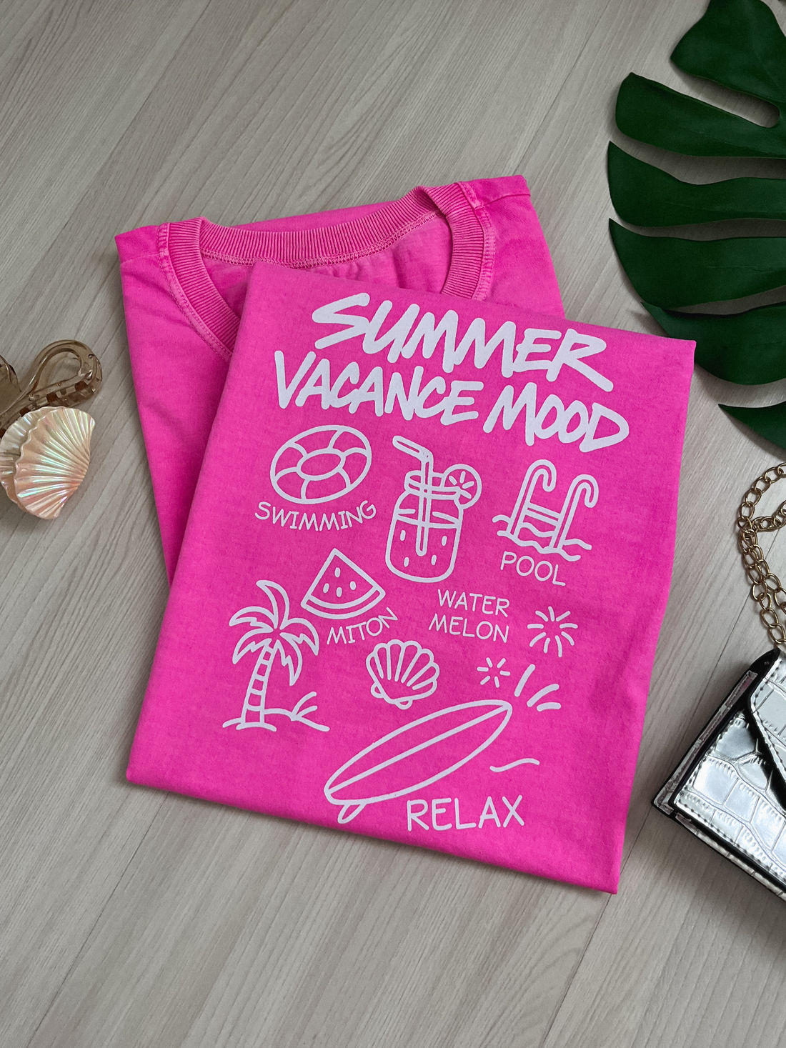 Tshirt Premium - Summer Vacance - Rosa Tshirt Premium - Summer Vacance - Rosa