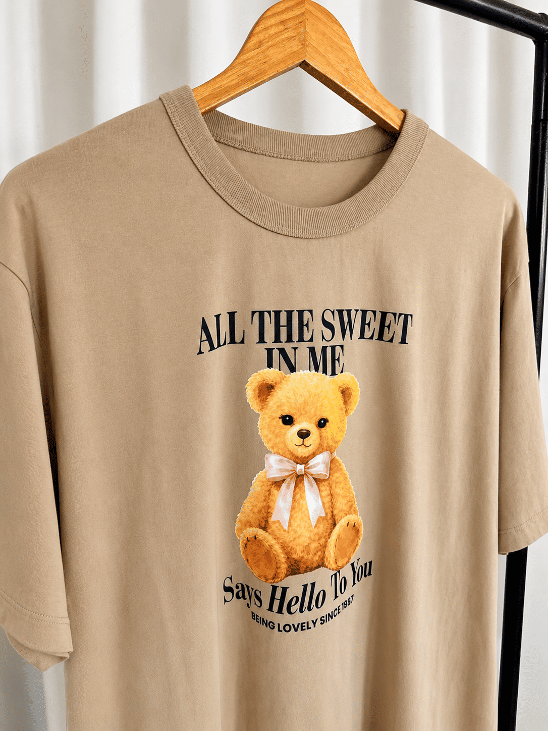 Tshirt Oversized - All The Sweet - Bege