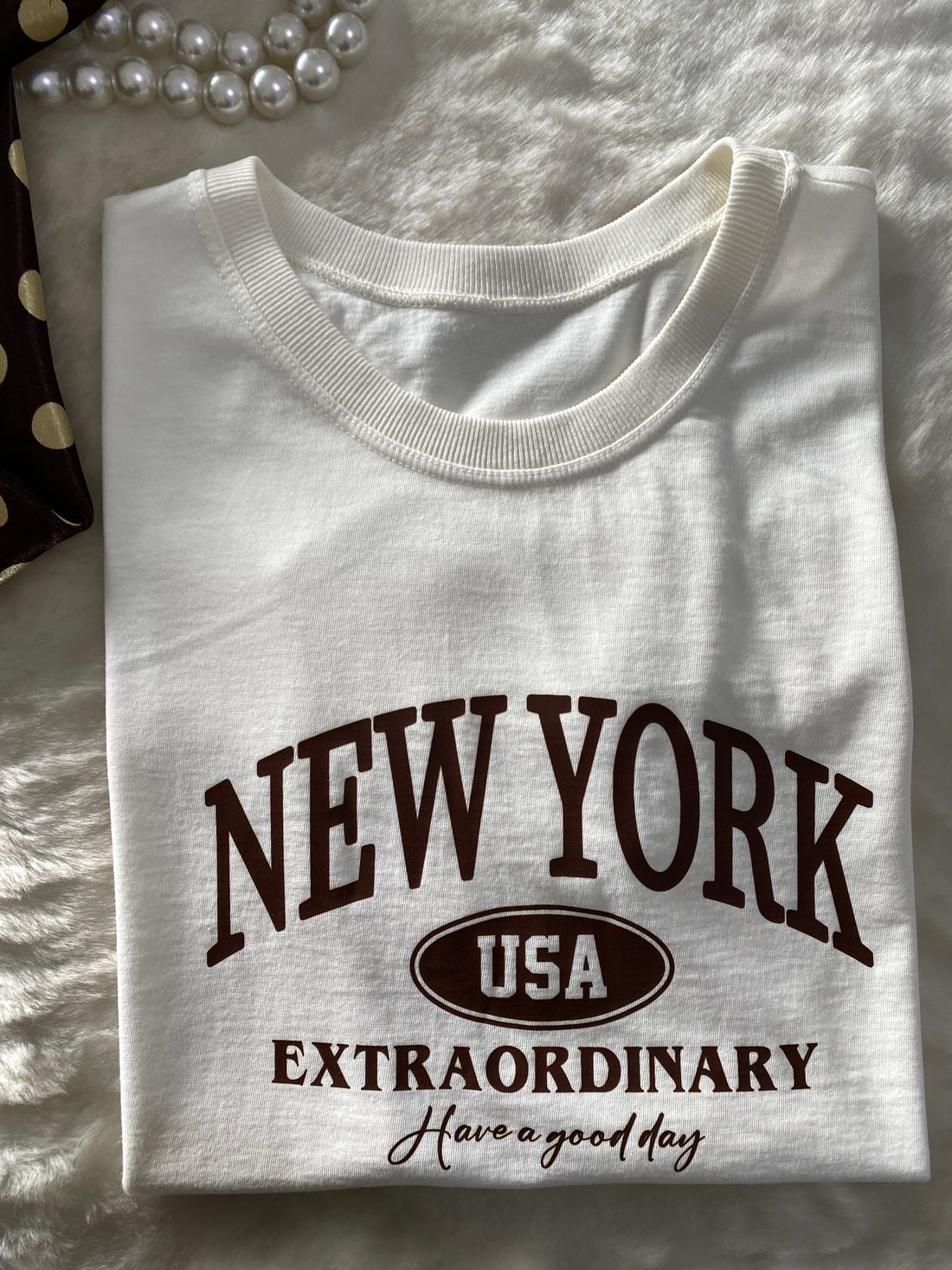 Tshirt Premium - New York DTF - Off White Tshirt Premium - New York DTF - Off White