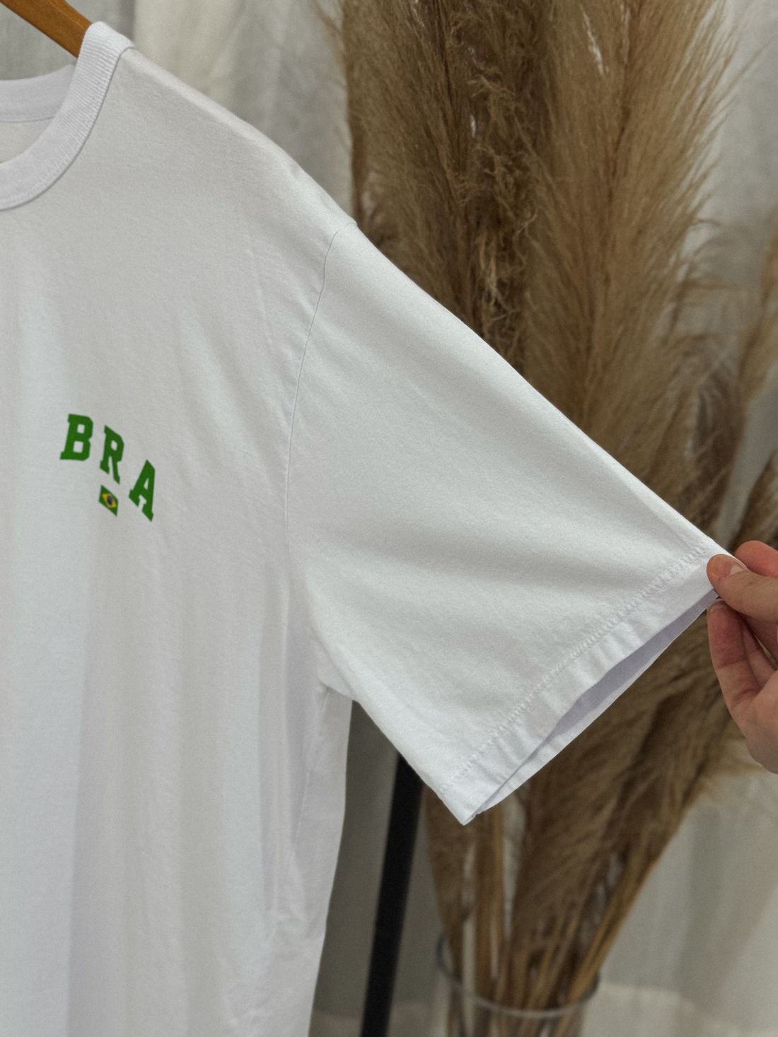 Tshirt Oversized - BRA verde - Branca