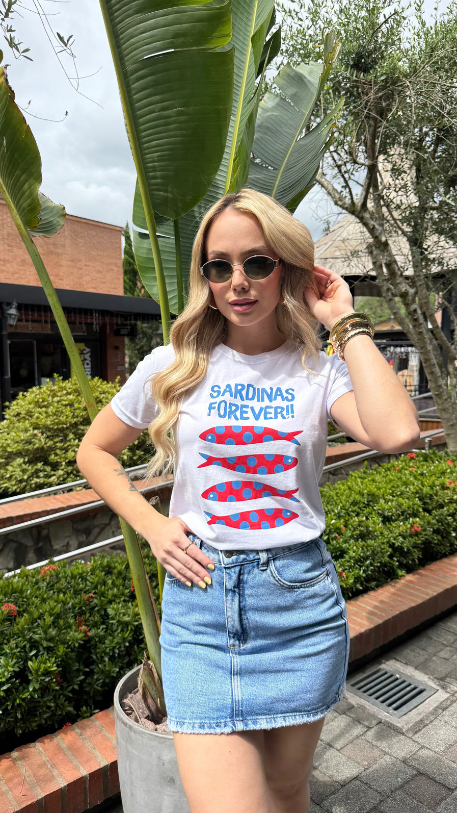 Tshirt Premium - Sardinas Forever - Branca