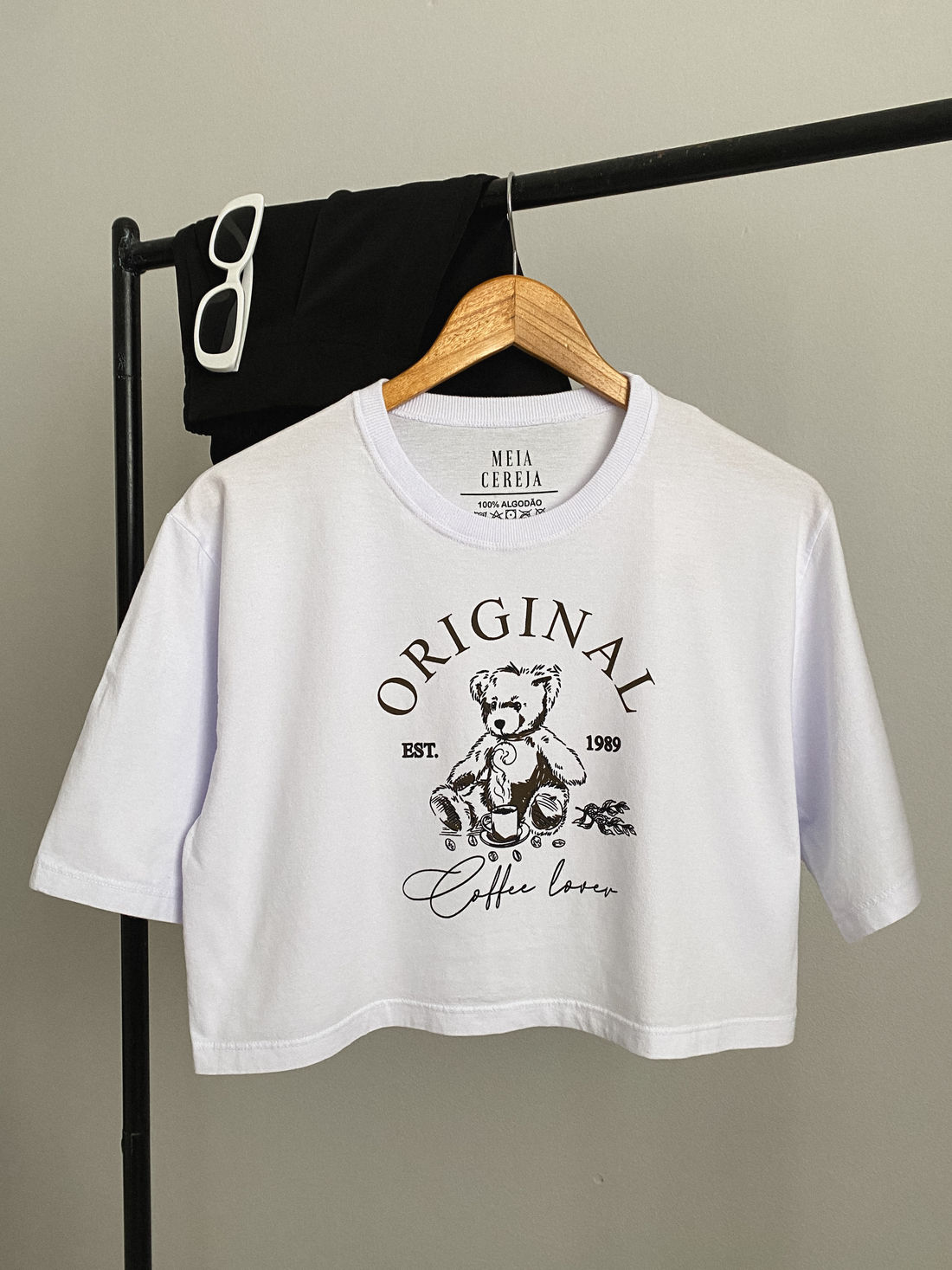 Cropped Oversized - Teddy Original - Branco Cropped Oversized - Teddy Original - Branco