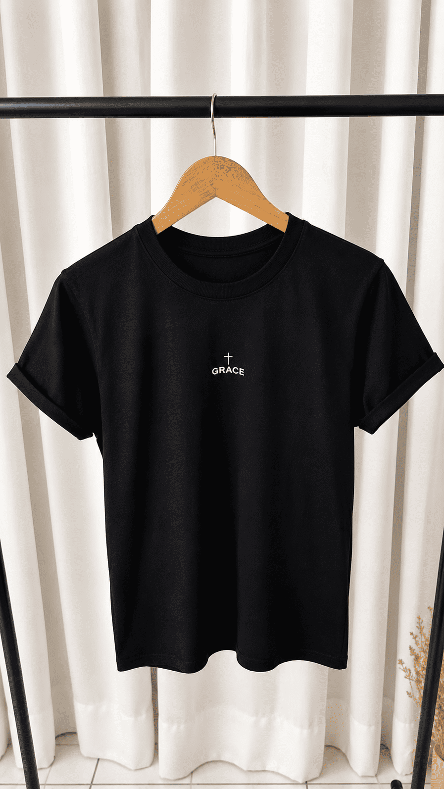 Tshirt Premium - Grace - Preta Tshirt Premium - Grace - Preta
